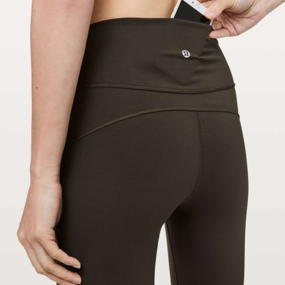 SOLD Lululemon in movement leggings 25” dark olive - Picture 2 of 8